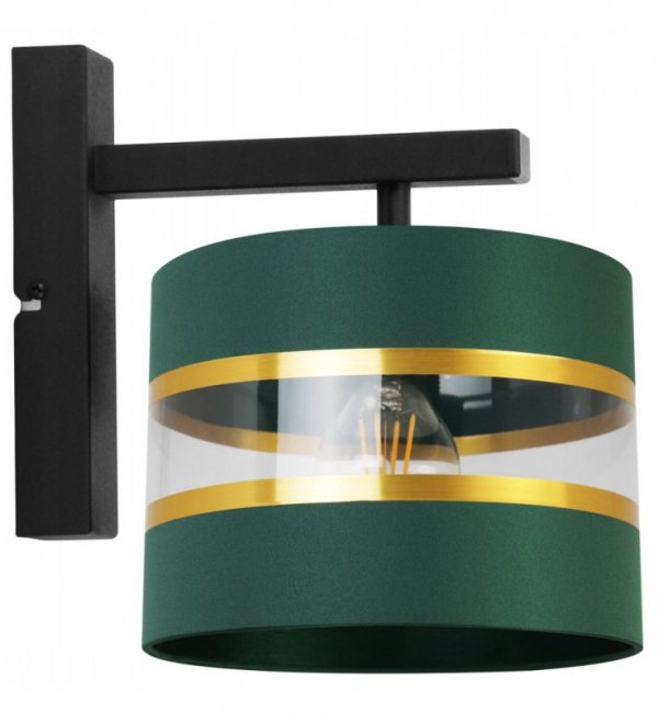 Kinkiet Elegance Gold, abażur, lampa ścienna, metal, E27 LIGHT HOME