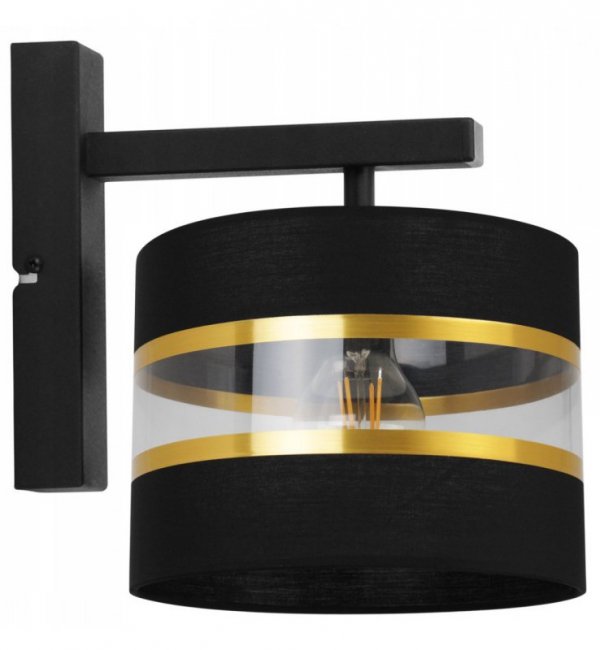 Kinkiet Elegance Gold, abażur, lampa ścienna, metal, E27 LIGHT HOME