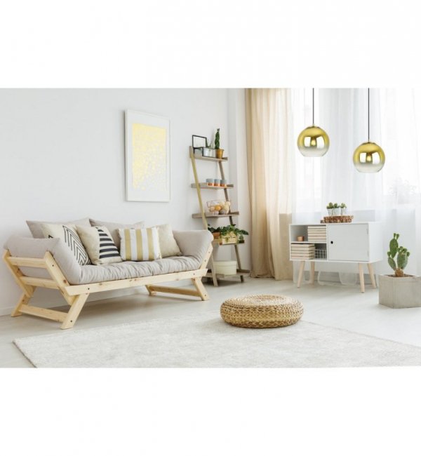 Lampa wisząca na szerokiej prostokątnej listwie 40 cm, 2 klosze szklane złote kule 15 cm, E27 LIGHT HOME