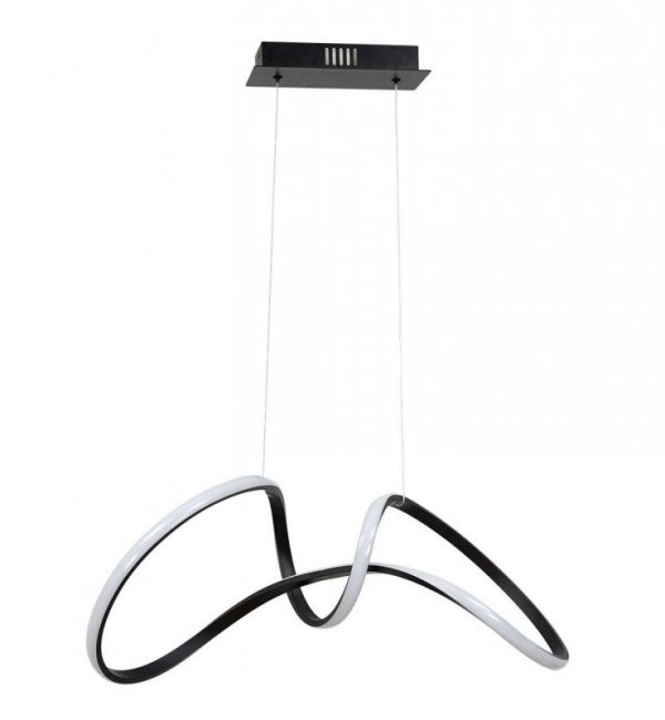 Designerska wisząca lampa led, czarna, TESORO, zintegrowana taśma led, regulacja LIGHT HOME