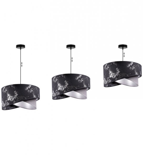 Lampa Wisząca z Abażurem Żyrandol w Stylu Glamour E27 WERONA LIGHT HOME