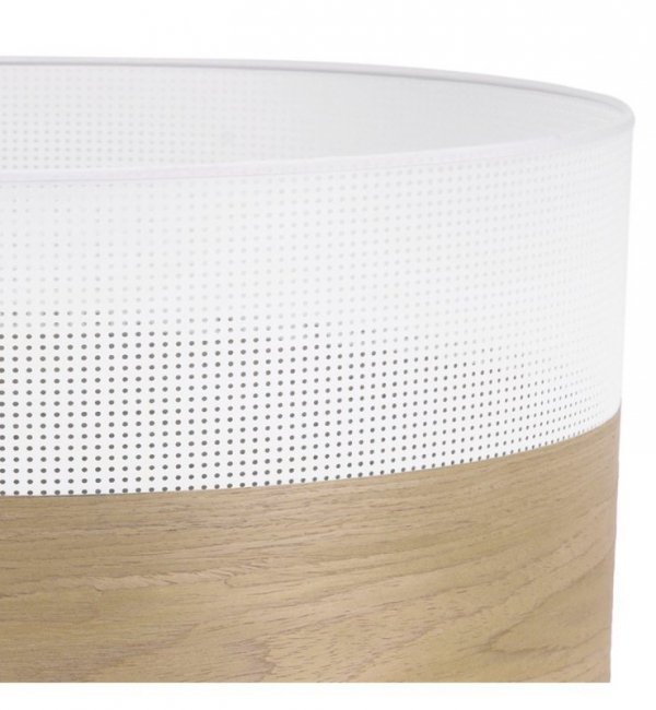 Lampa wisząca WOOD, okrągły abażur do pokoju, jadalni, sypialni, E27