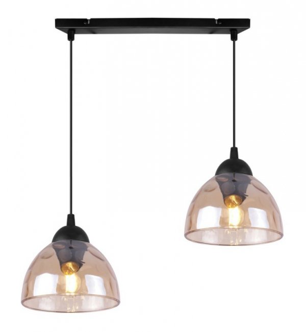 Lampa wisząca VENICE, sufitowa, podwójny żyrandol do kuchni, salonu, jadalni, szklane klosze