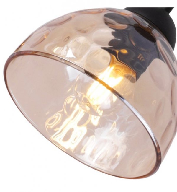 Lampa wisząca VENICE, sufitowa, czarna listwa loft do jadalni, kuchni, salonu, kolorowa, szklana