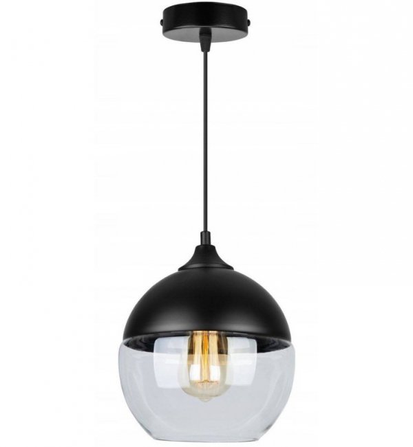 OUTLET -15% Nowoczesna Lampa Wisząca w Stylu Loft z Kloszem ze Szkła
