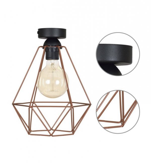 Lampa 1-płomienna LOFT Industrialna - FUSION 1546/1 PLAFON LIGHT HOME