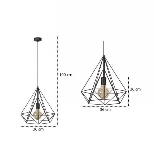 Zwis wiszący pojedynczy industrialny - FORM 1486/1 LIGHT HOME