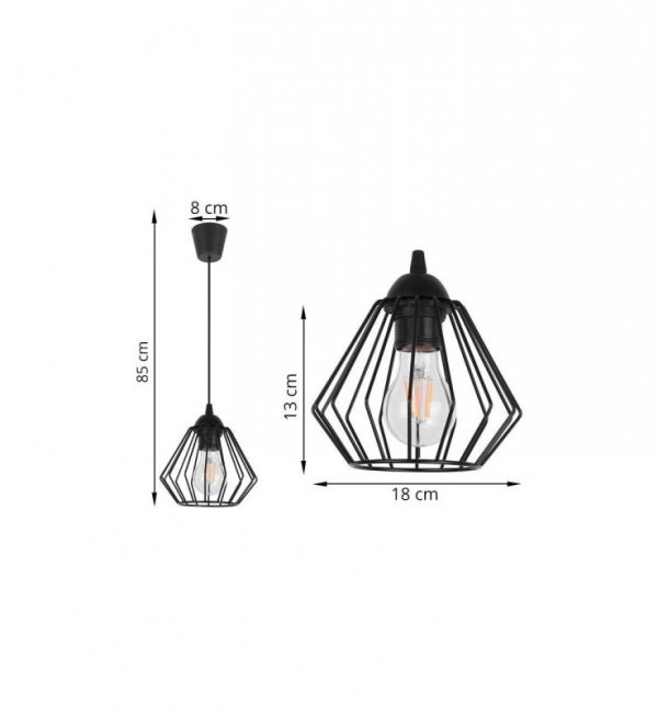 Lampa LOFT Industrialna - NUVOLA 2034/1/D LIGHT HOME