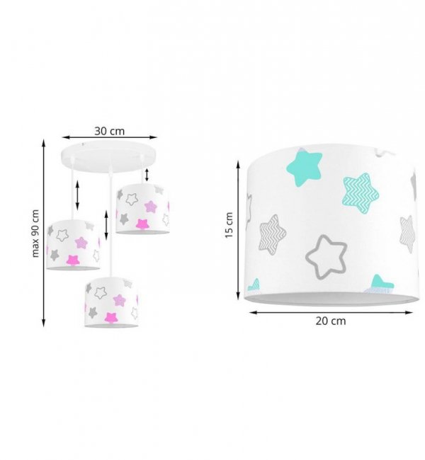 Lampa abażur dziecięca - CHILD 3005/3OW LIGHT HOME