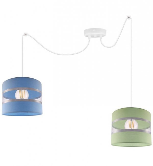 Lampa wisząca z abażurem - SPIDER LOLLIPOP 2175/2 LIGHT HOME