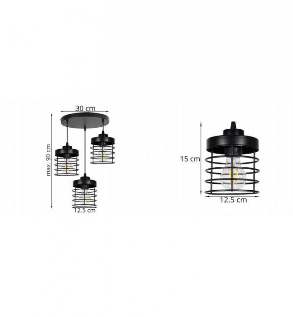 Lampa wisząca nowoczesna - RASTI 2205/3/OW LIGHT HOME