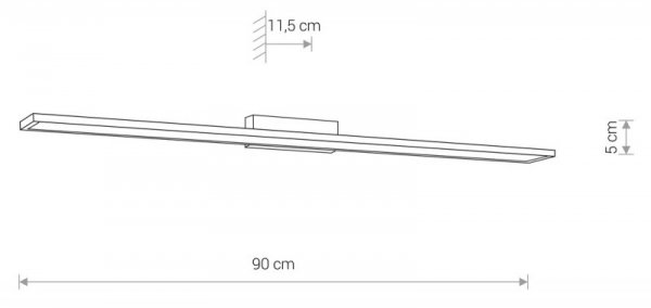 NOWODVORSKI 8175 LATH LED KINKIET NAD LUSTRO CHROM HERMETYCZNY BARWA NEUTRALNA 4000K IP44