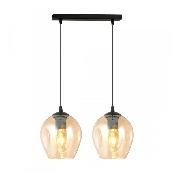 LAMPA WISZĄCA CZARNA NAD STÓŁ DO KUCHNI JADALNI SALONU EMIBIG ISTAR 2 BL MIODOWY