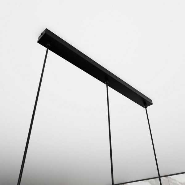 LAMPA WISZĄCA CZARNA NAD STÓŁ DO KUCHNI JADALNI SALONU EMIBIG ISTAR 3 BL MIX