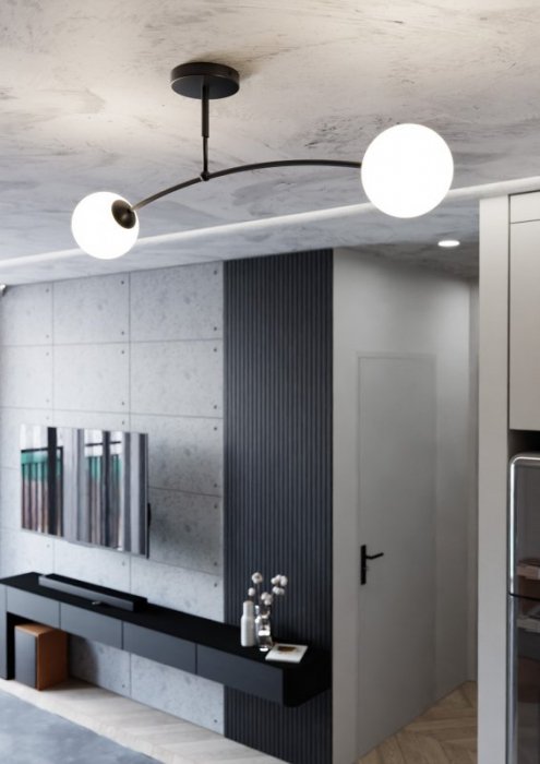 LAMPA WISZĄCA NOWOCZESNA KULE BIAŁE EMIBIG PREGOS 2 BLACK