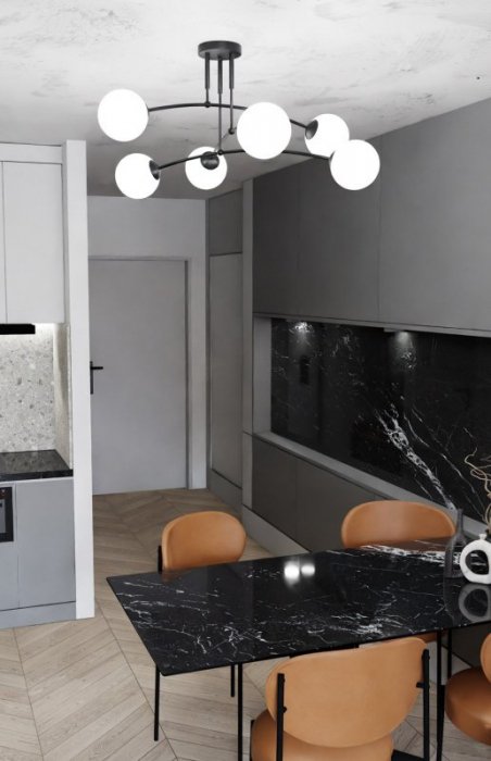 LAMPA WISZĄCA NOWOCZESNA KULE BIAŁE EMIBIG PREGOS 6 BLACK