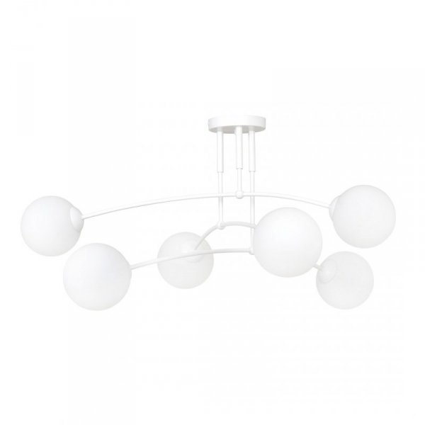 LAMPA WISZĄCA NOWOCZESNA KULE BIAŁE EMIBIG PREGOS 6 WHITE