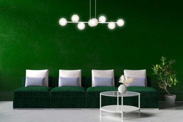 LAMPA WISZĄCA BIAŁA SZKLANE KLOSZE KULE DO SALONU SYPIALNI JADALNI NAD STÓŁ EMIBIG ROSSI 8 WH MIODOWY
