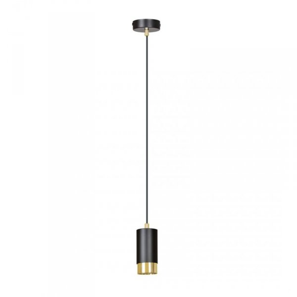 LAMPA WISZĄCA TUBA NAD STÓŁ DO KUCHNI JADALNI EMIBIG FUMIKO 1 BL/GOLD