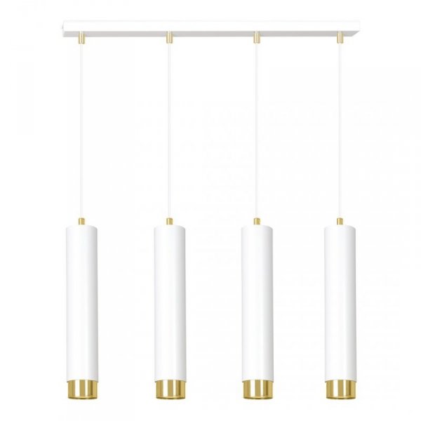 LAMPA WISZĄCA NAD STÓŁ DO KUCHNI JADALNI TUBA EMIBIG KIBO 4 WH/GOLD