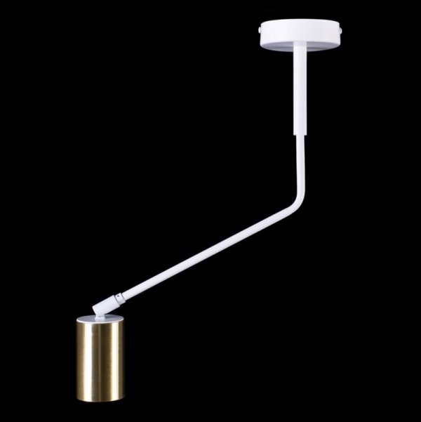 LAMPA WISZĄCA SUFITOWA NOWOCZESNA ZŁOTY REFLEKTOR EMIBIG VERNO 1 WHITE