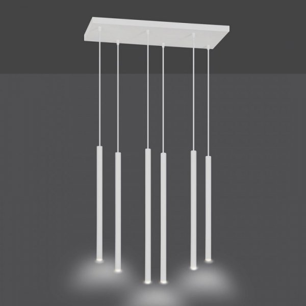 LAMPA WISZĄCA TUBA NAD STÓŁ BAR WYSPĘ DO KUCHNI JADALNI EMIBIG SELTER 6 WHITE