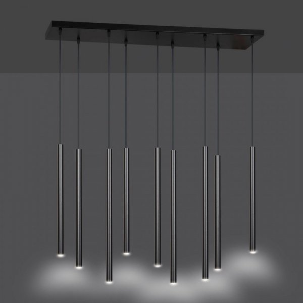 LAMPA WISZĄCA TUBA NAD STÓŁ BAR WYSPĘ DO KUCHNI JADALNI EMIBIG SELTER 9 BLACK