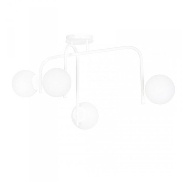 LAMPA SUFITOWA KULE BIAŁE DO POKOJU SYPIALNI SALONU EMIBIG KALF 4B WHITE