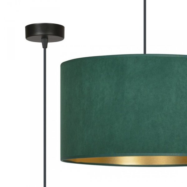 LAMPA CZARNA Z ABAŻUREM BUTELKOWA ZIELEŃ EMIBIG HILDE 1 BL GREEN