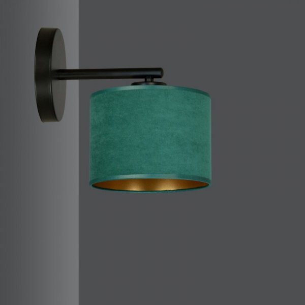 LAMPA CZARNA Z ABAŻUREM BUTELKOWA ZIELEŃ EMIBIG HILDE K1 BL GREEN