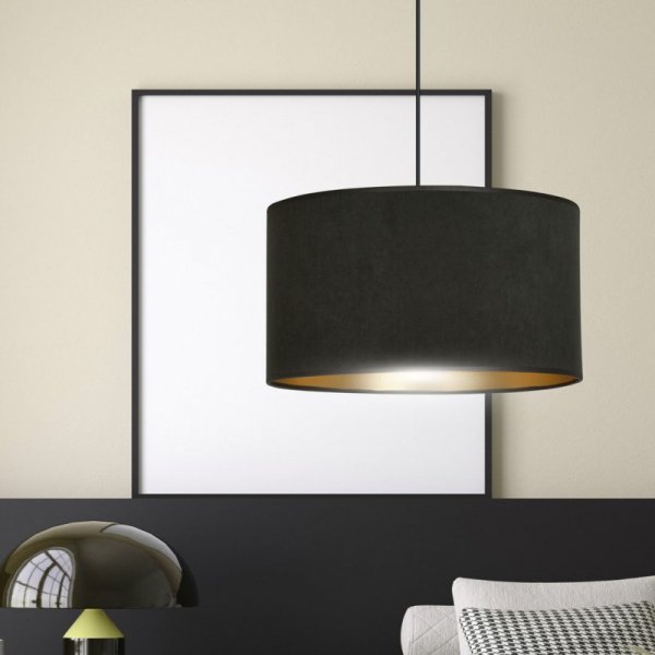 LAMPA CZARNA Z CZARNYM ABAŻUREM EMIBIG HILDE 1 BL BLACK
