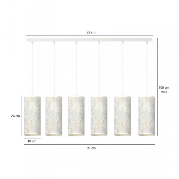 EMIBIG KARLI 6 WH MARBEL WHITE