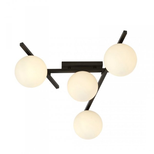 LAMPA SUFITOWA PLAFON KULE NOWOCZESNA EMIBIG SMART 4 BLACK/OPAL