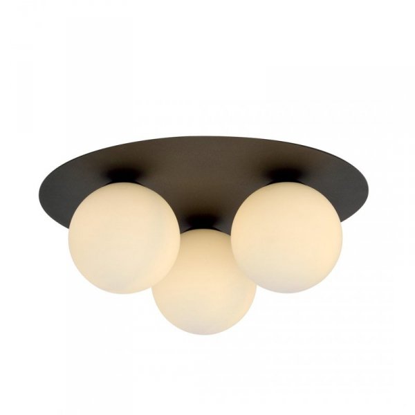 LAMPA SUFITOWA PLAFON CZARNY KULE SZKLANE EMIBIG SOLAR 3 BLACK/OPAL