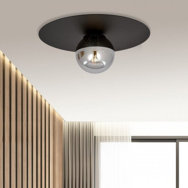 LAMPA SUFITOWA PLAFON CZARNY KULE SZKLANE EMIBIG SOLAR 1 BLACK/GRAFIT