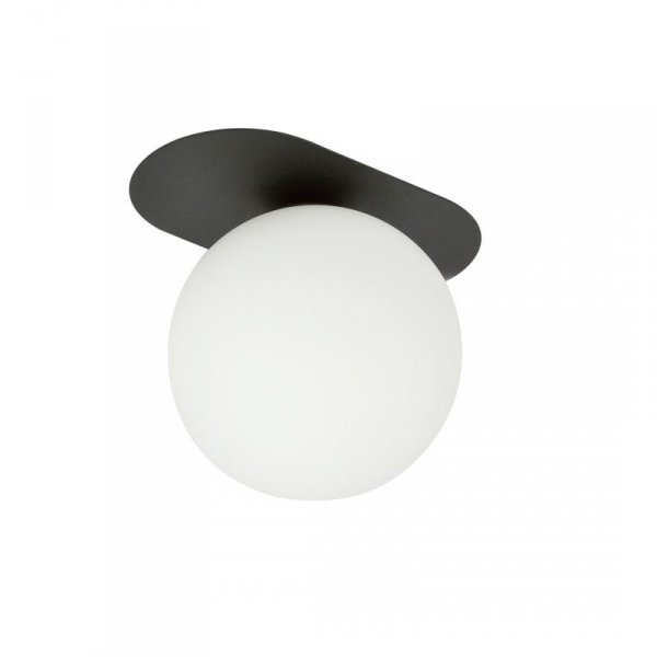 LAMPA SUFITOWA NOWOCZESNA PLAFON KULE SZKLANE EMIBIG PLAZA 1 BLACK/OPAL