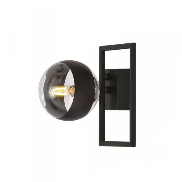 LAMPA SUFITOWA PLAFON CZARNY KLOSZ KULA EMIBIG IMAGO 1E BLACK/STRIPE