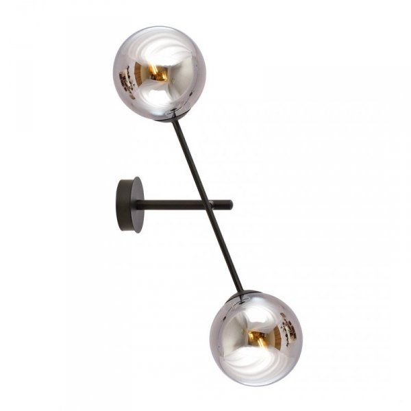 KINKIET SZKLANE KULE EMIBIG LINEAR K2 BLACK/GRAFIT