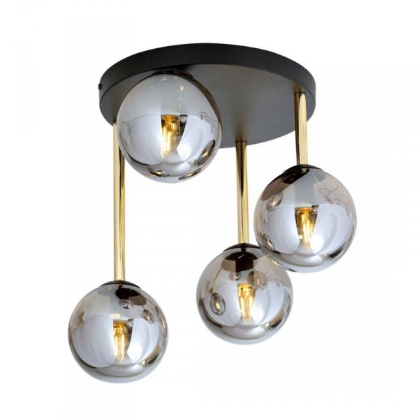 LAMPA SUFITOWA NOWOCZESNA KULE SZKLANE EMIBIG DOLCE 4 BL GRAFIT