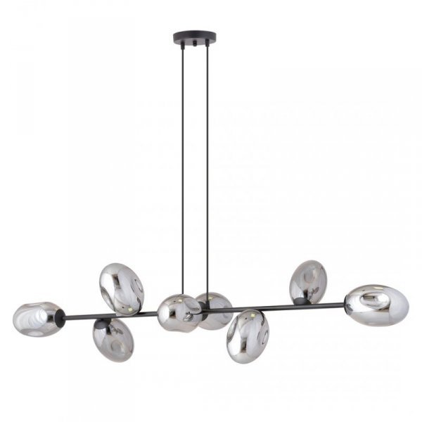 LAMPA WISZĄCA CZARNA NAD STÓŁ SZKLANA EMIBIG PANDORA 8 BL GRAFIT