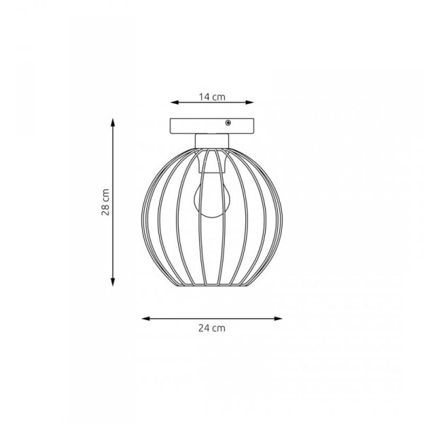 LAMPA SUFITOWA PLAFON CZARNY DRUCIANY NEST 1 BL oprawa oświetleniowa