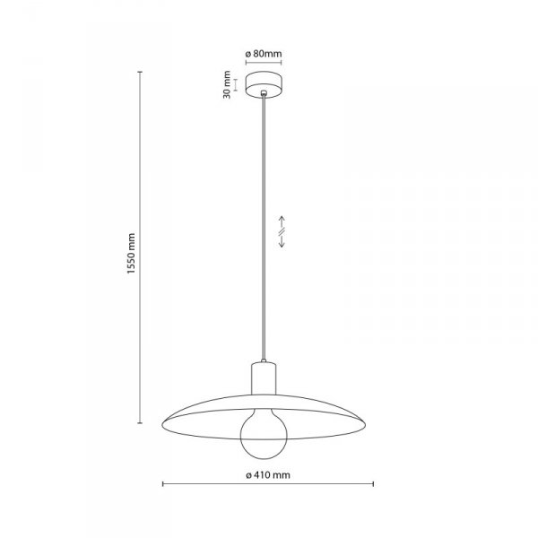 ASTRA BLACK 1XE27 LAMPA WISZĄCA