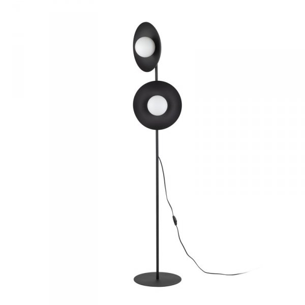 SLATE BLACK GLASS LAMPA PODŁOGOWA 2XG9