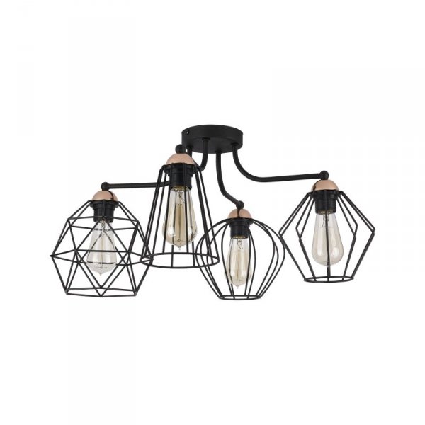 TK LIGHTING GALAXY 1645 LAMPA SUFITOWA PLAFON CZARNY DRUCIANY METALOWY