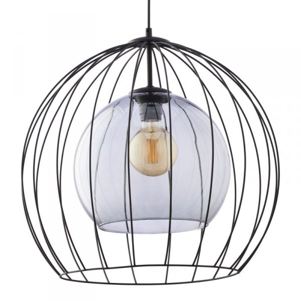 TK LIGHTING UNIVERSO BLACK 2552 LAMPA WISZĄCA CZARNA DRUCIANA Z KLOSZEM 50CM DUŻA