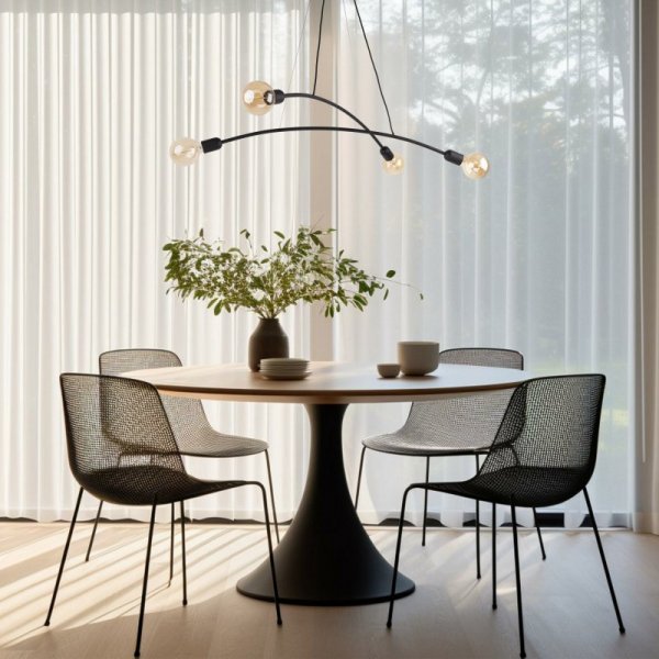 TK LIGHTING HELIX BLACK LAMPA WISZĄCA 4 PŁ