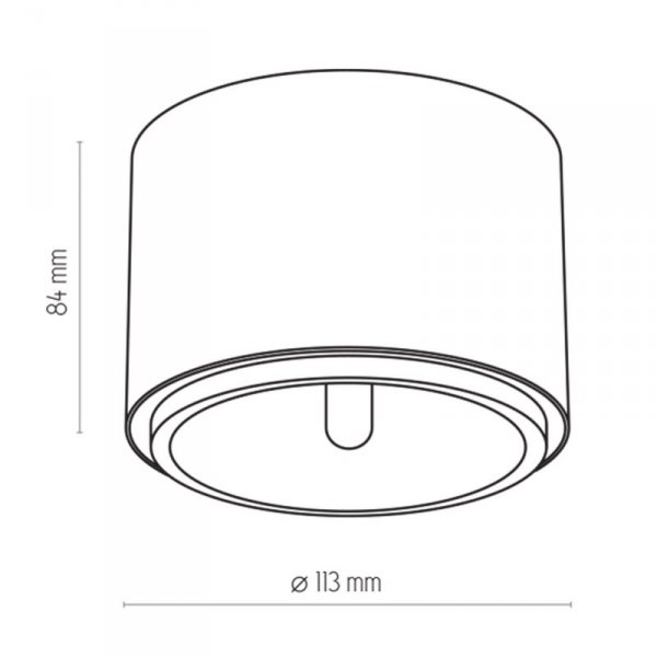 TK LIGHTING MORIS BLACK LAMPA SUFITOWA 1 PŁ