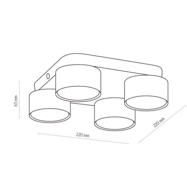 TK LIGHTING SPACE WHITE 3393 LAMPA SUFITOWA PLAFON SPOT BIAŁY