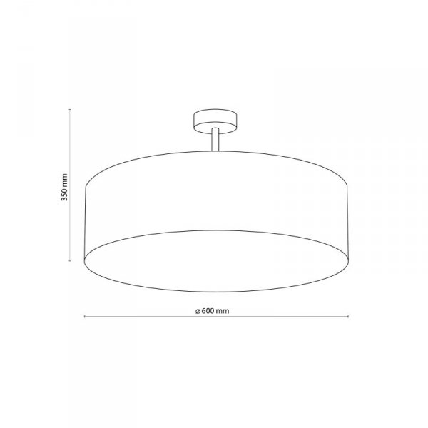 RONDO GRAPHITE LAMPA SUFITOWA 4 PŁ 600