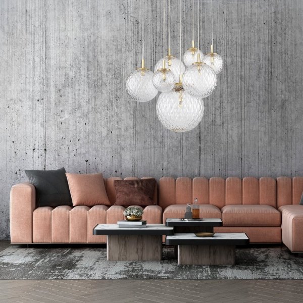 TK LIGHTING CADIX GOLD 4608 LAMPA SUFITOWA WISZĄCA ZŁOTA SZKLANE KULE